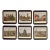 Vintage British Landmarks Coasters- Set of Six For Sale