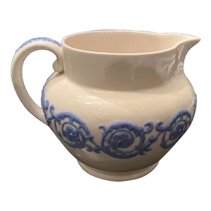 Antique Royal Adams Ivory Embossed Victoria Ware Pitcher