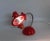 Red Ceramic Table Lamp, Italy, 1980s For Sale - Image 3 of 11