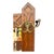 1970s Antique Dark Oak Gothic Revival Hall Mirror With Brass Hooks For Sale - Image 5 of 7