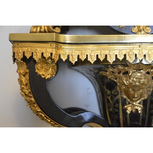 Monumental 19th Century French Boulle Cartel Clock With Pedestal For Sale - Image 11 of 15