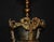 Gothic Revival Bronze Three-Handled Urn Table Lamp with Vianne Flame Shade For Sale - Image 17 of 18