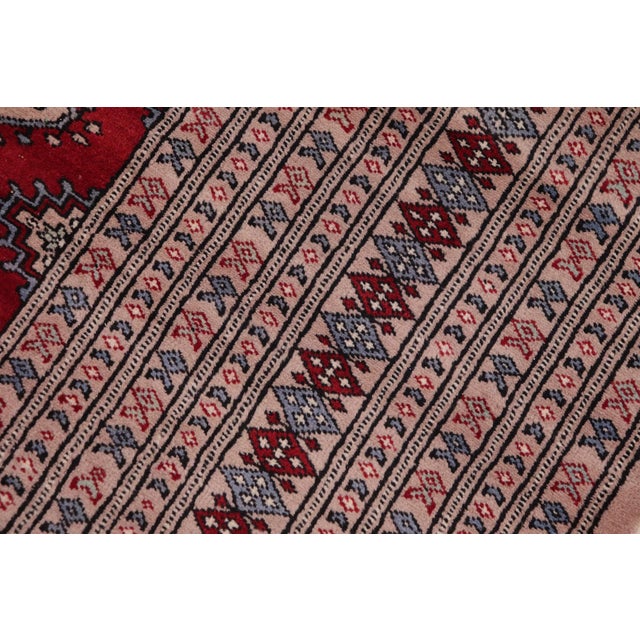 1980s Tribal Bokhara Red/Taupe Hand Knotted Wool Rug For Sale In New York - Image 6 of 9