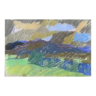 1960s Frank Wallace Vermont Landscape Pastel For Sale