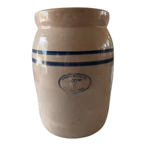 Vintage Marshall Pottery 2 Gallon Pottery Butter Churn/Crock