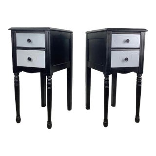 Pair Tall Vintage Nightstands For Sale