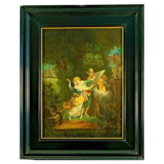 Black Italian School, The Sermon of Love, 1886, Oil Painting For Sale - Image 8 of 8