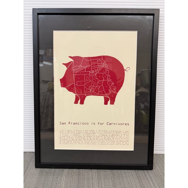 San Francisco Is for Carnivores Print, Framed For Sale - Image 11 of 12