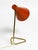 Large Mid-Century Modern Brass Table Lamp with Brick Red Shade, 1950s For Sale - Image 6 of 18