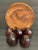 Folk Art Set of Five Folk Art Apples and Walnut Plate. For Sale - Image 3 of 3