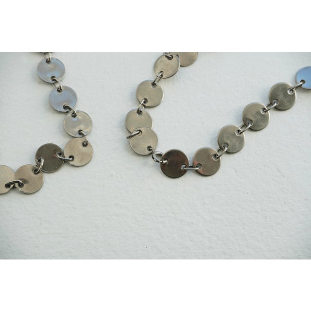 1970s Silver Round-Link Necklace For Sale - Image 9 of 11