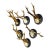 Set of Six Roe Deer Trophies on Turned Plaques Germany Ca. 1910s For Sale
