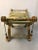 Mid-Century Modern Late 20th Century Giltwood Bench with Pillow and Nailheads For Sale - Image 3 of 8