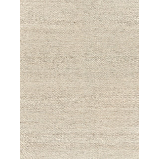 Exquisite Rugs Tweed Flatweave Handmade PET Yarn Beige Rug-8'X10' For Sale