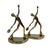 1960s Mid Century Modern Abstract Brass Tennis Player Bookend Set of 2 For Sale - Image 5 of 14