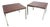 1970’s Florence Knoll “T Angle” Chrome & Walnut Laminate Side Tables Matching Pair For Sale