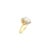 Contemporary Oval Opal Ring with Diamond Accents 14k Yellow Gold, Size 4 For Sale - Image 3 of 5