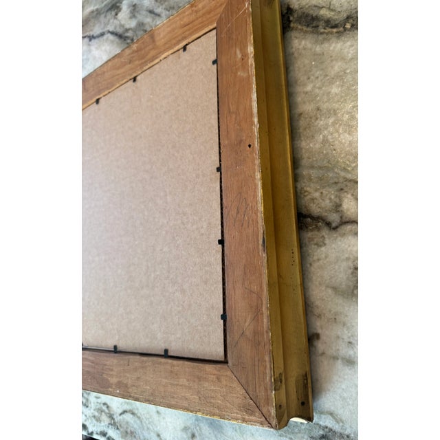 Blue Antique French Nautical Maritime Fine Aquarelle Watercolor, Frame For Sale - Image 8 of 10