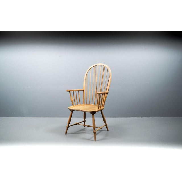 Windsor High Back Armchair in Oak, 1920 For Sale - Image 12 of 18