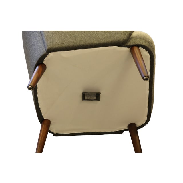 Danish Sofa and Armchairs in Gray Wool Fabric, 1960s, Set of 3 For Sale - Image 6 of 18
