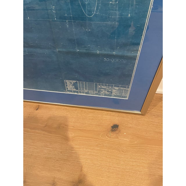 1950s Rare Original Blueprint of a Beechcraft 50 Twin Engine Bonanza Plane For Sale - Image 5 of 7
