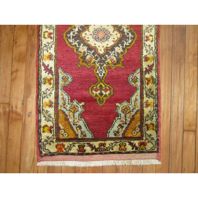 Early 21st Century Vintage Pair of Turkish Oushak Medallion Rugs For Sale - Image 5 of 5