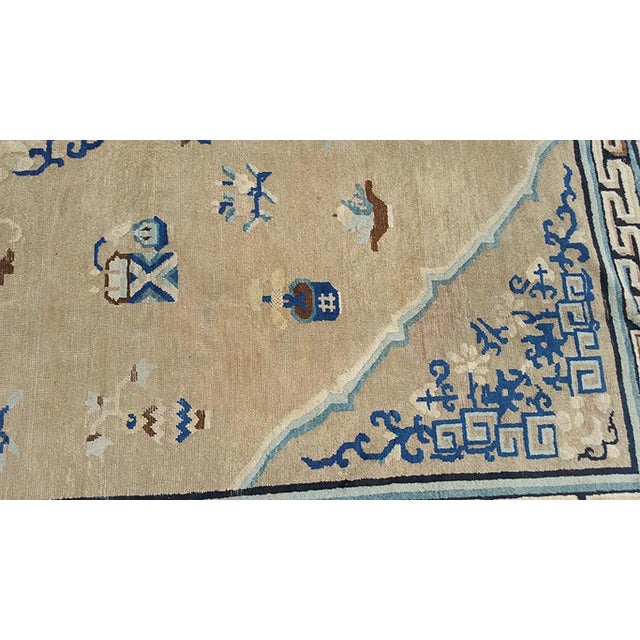 19th Century 19th Century W. Chinese Ningxia Carpet ( 10' x 11'4" - 305 x 345 ) For Sale - Image 5 of 7