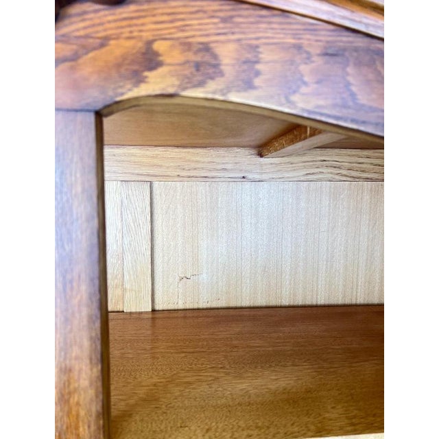 Vintage French Bookcase in Oak For Sale - Image 14 of 16