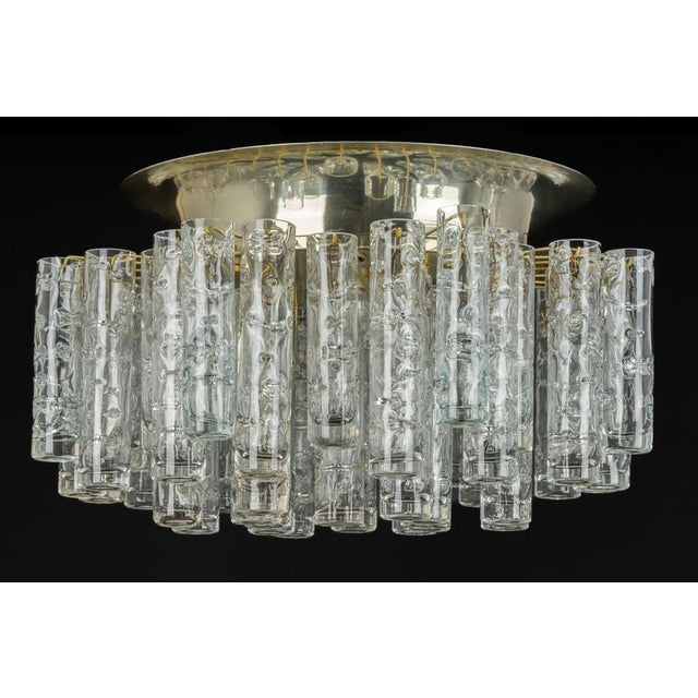 Murano Ice Glass Flushmount from Doria Leuchten, Germany, 1960s For Sale - Image 12 of 15