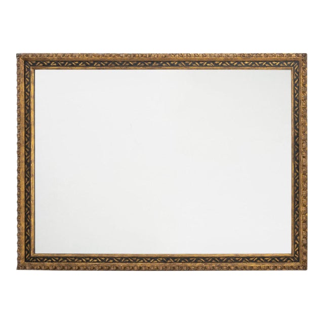 Italian Ebonized and Giltwood Rectangular Mirror For Sale