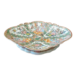 Antique Chinese Porcelain Handpainted Centerpiece