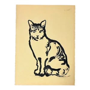 Wildside, Original Artwork on Vintage Paper Signed by Artist