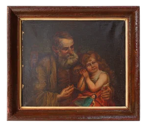 Flemish Artist, Baroque Figures, 1800s, Oil on Canvas, Framed