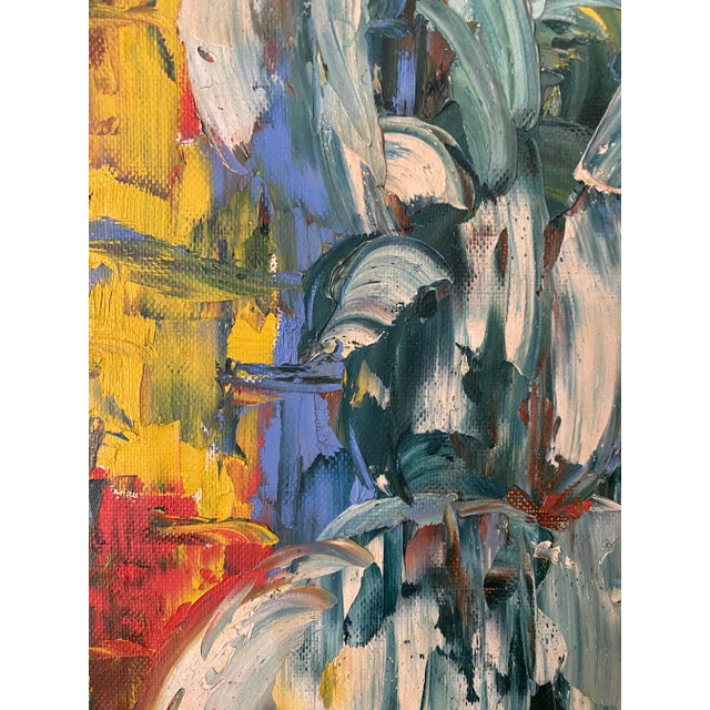 Mid 20th Century Abstract Oil Painting by Arzem, Framed For Sale - Image 4 of 6