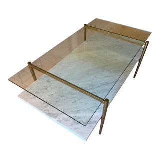 West Elm Mid-Century Art Display Marble Coffee Table – Like New For Sale