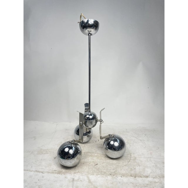 Vintage Space Age Steel Chandelier by Reggiani, 1960s For Sale - Image 16 of 17