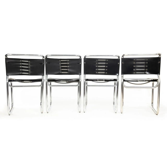 Rare Set of 8 Mid Century Modern “ch66" Dining Chairs by Nicos Zographos For Sale - Image 10 of 12