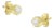 10K Yellow Gold 1/5 Cttw Round Brilliant-Cut Near Colorless Diamond Bezel-Set Stud Earrings, A Pair For Sale