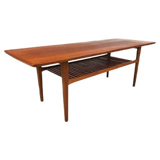 Large Mid-Century Danish Teak Coffee Table, 1960s For Sale