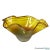 Yellow Hand Blown Art Glass Ruffled Centerpiece Bowl by Matt McBride For Sale - Image 11 of 11