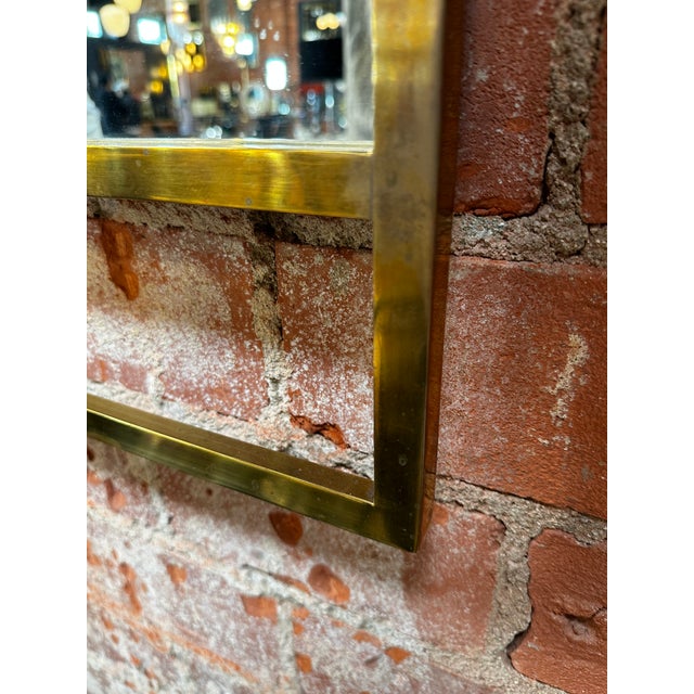 Mid Century Italian Square Wall Mirror 1960 For Sale - Image 4 of 7