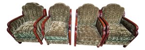 Art Deco Armchairs, 1930s, Set of 4
