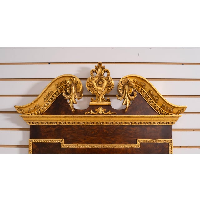 Italian Georgian Style Walnut & Gold Mirror For Sale - Image 4 of 15