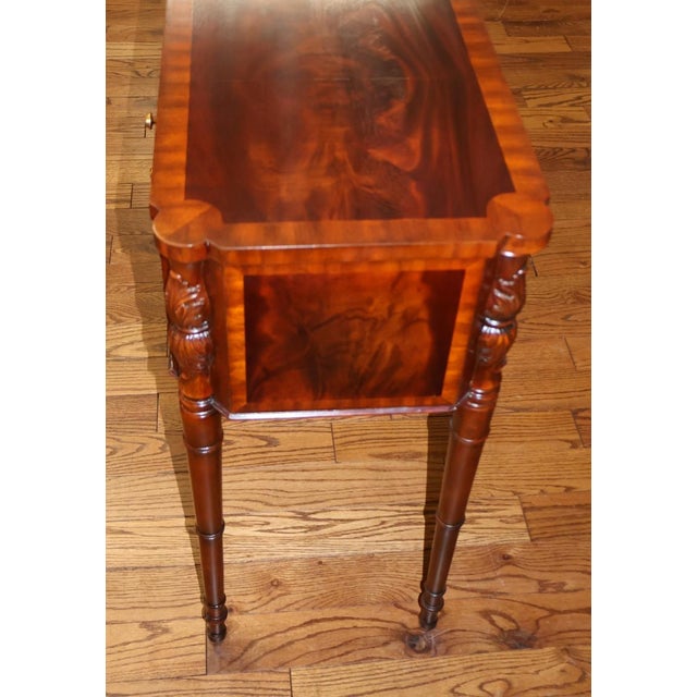 Maitland Smith Flame Mahogany Regency Style Nightstand For Sale - Image 11 of 11