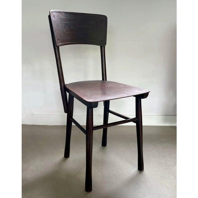 Wooden Bistro Chair from Jacob & Josef Kohn, 1930s For Sale - Image 10 of 10