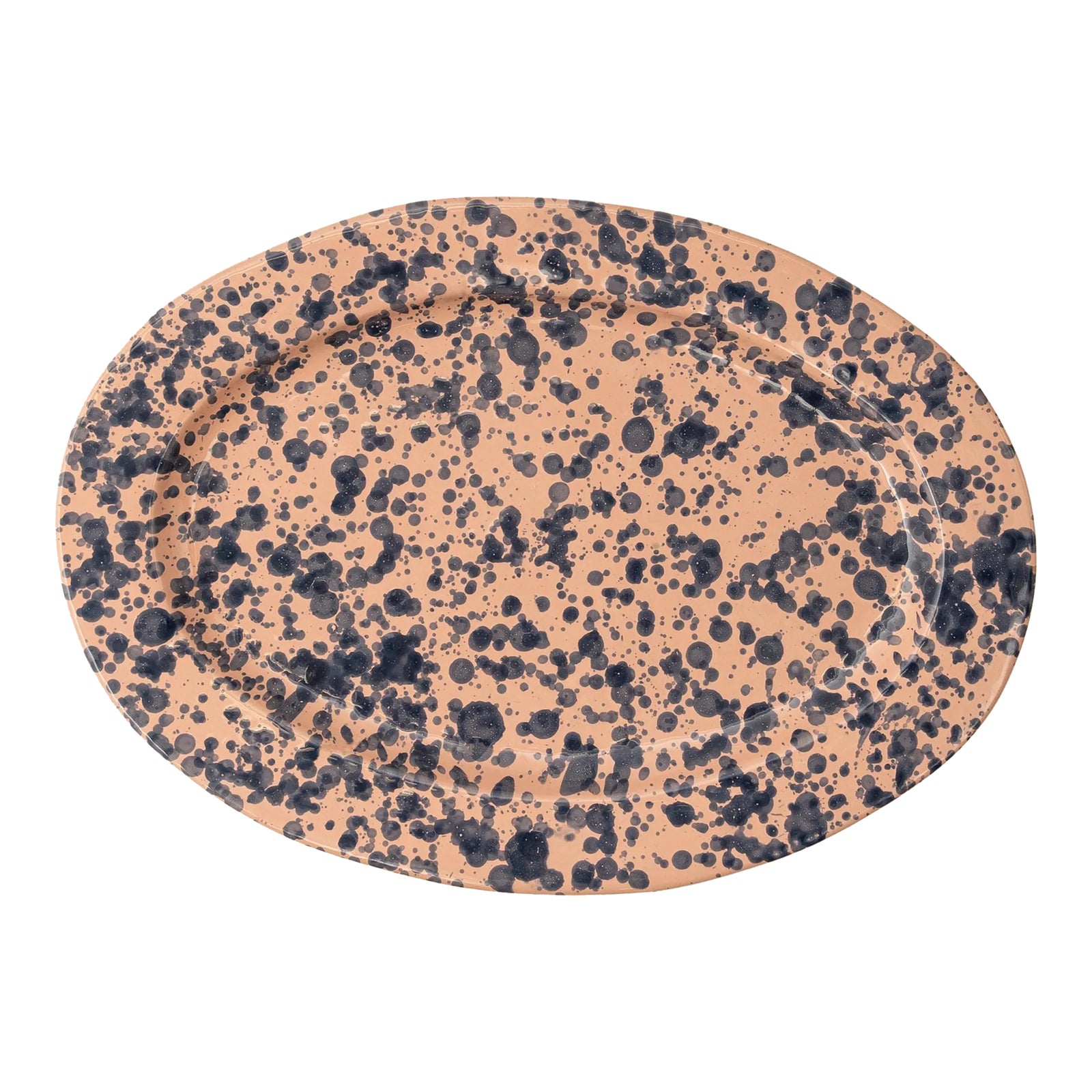 Sharland England Splatter Serving Platter, Pink and Blue | Chairish
