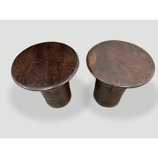 Andrianna Shamaris Impressive Century Old Teak Wood Side Table or Entry Table For Sale - Image 13 of 18