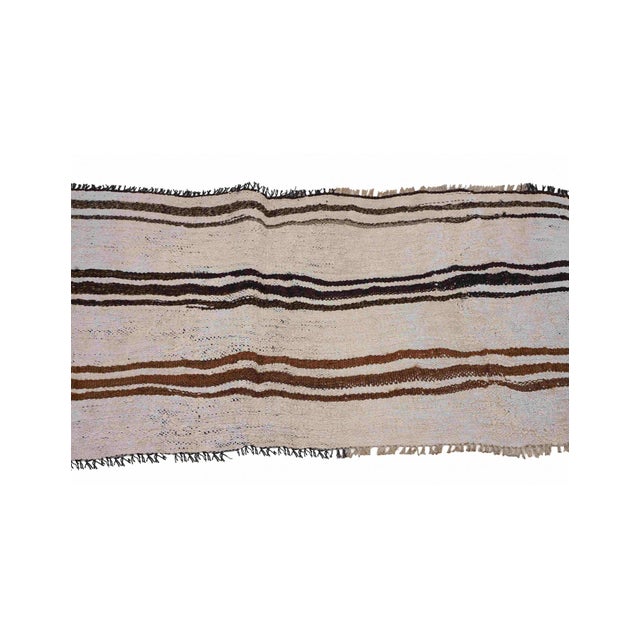 Modern Small Vintage Hemp Kilim Rug - 2`4″ X 6`4″ Ft. For Sale - Image 3 of 5
