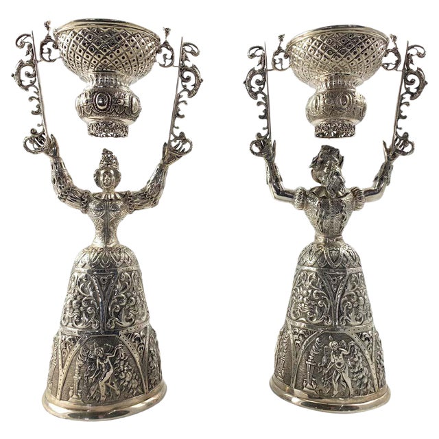 19th Century Silver Wager Cups, Set of 2 For Sale
