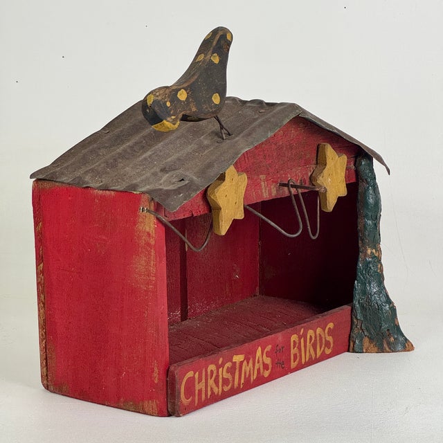 Vintage "Christmas for the Birds" Bird House From the American Folk Art Museum, New York City For Sale In New York - Image 6 of 11